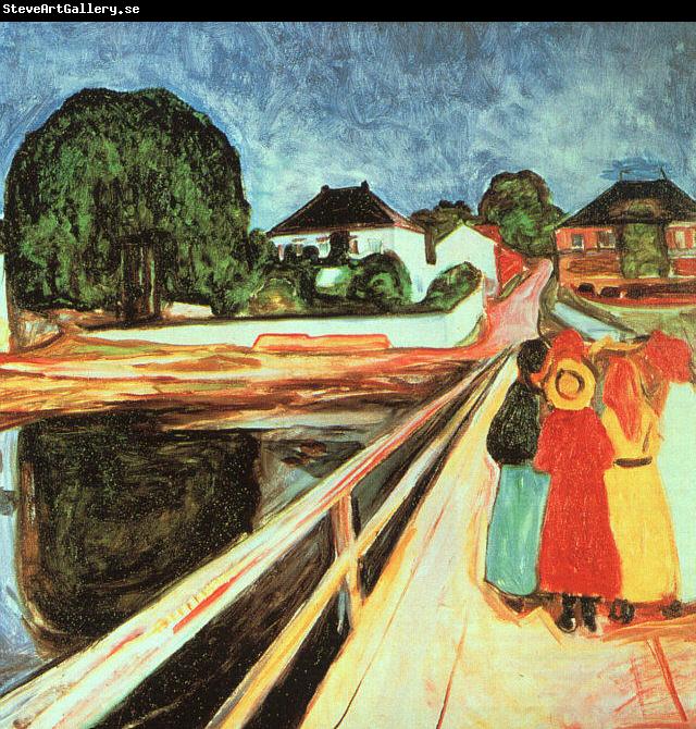 Edvard Munch Girls on a Bridge